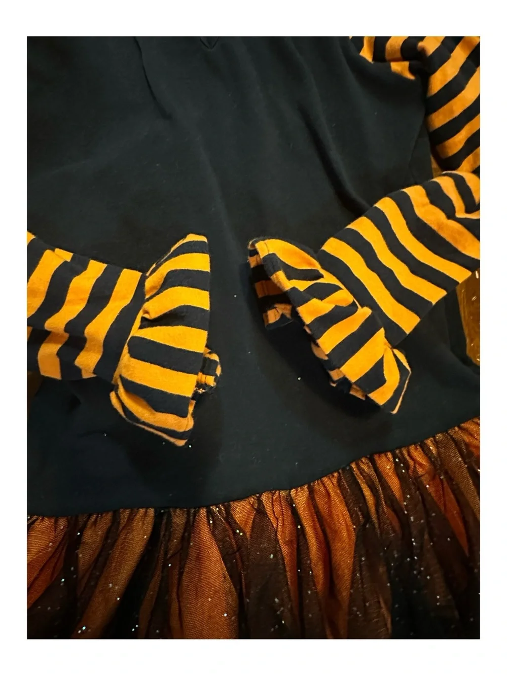Emily Rose Halloween Black & Orange Cat Unicorn Tutu Top